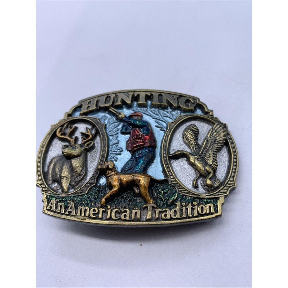 Vintage Hunting Belt Buckle (LG-15)